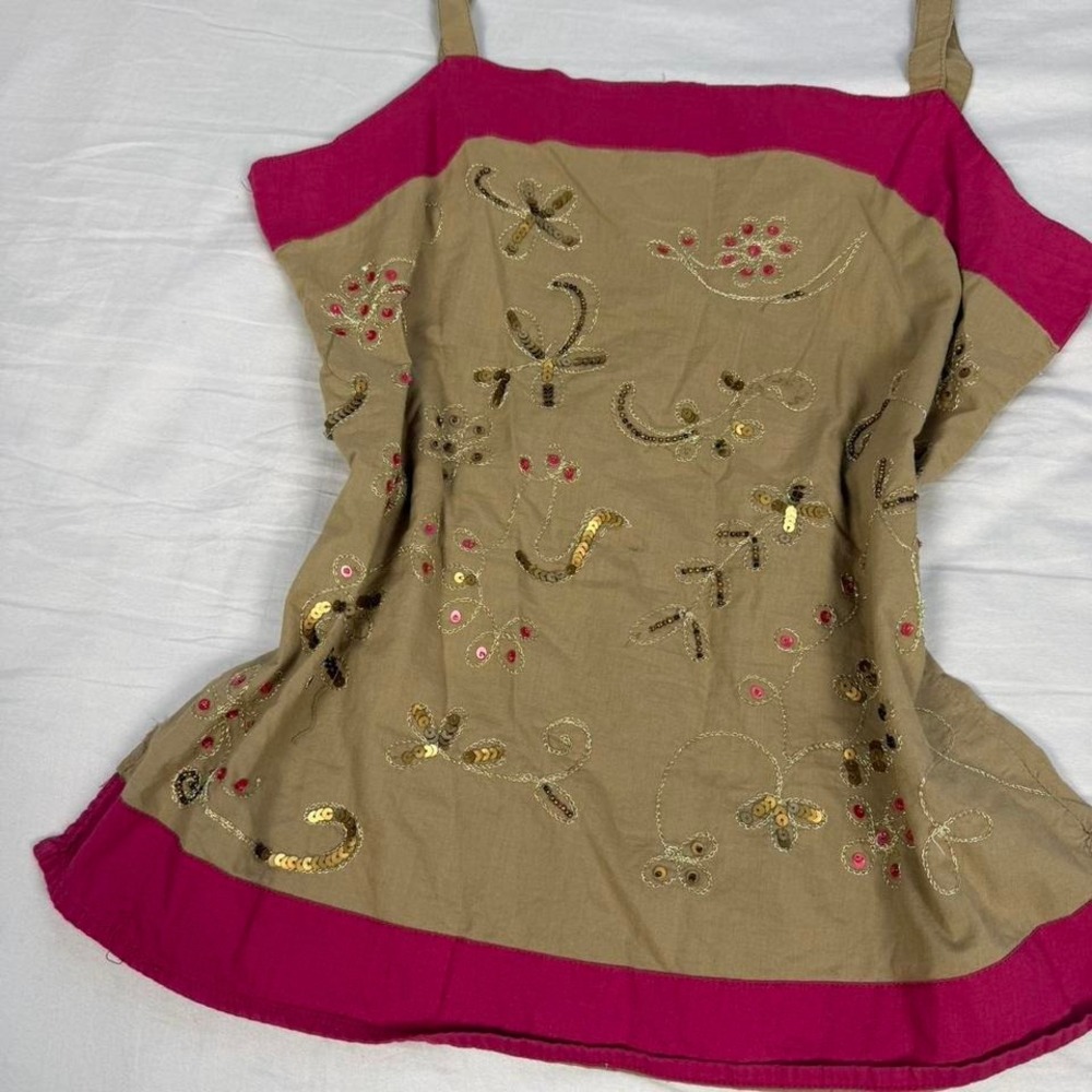 Vintage y2k Charlotte Russe beaded fairy boho tank top - Picture 2 of 4